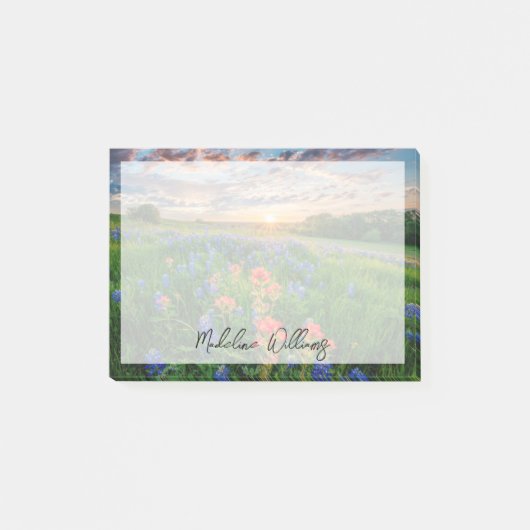 Bloemen | Texas Bluebonnets & Indian Paintborstel Post-it® Notes (Voorkant)