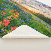 Bloemen | Texas Bluebonnets & Indian Paintborstel Sherpa Deken (3/4)
