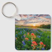 Bloemen | Texas Bluebonnets & Indian Paintborstel Sleutelhanger (Voorkant)