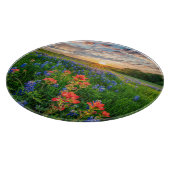 Bloemen | Texas Bluebonnets & Indian Paintborstel Snijplank (Hoek)