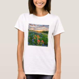 Bloemen   Texas Bluebonnets & Indian Paintborstel T-shirt