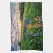 Bloemen | Texas Bluebonnets & Indian Paintborstel Theedoek (Verticaal)