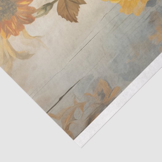  Bloemen Textuur Cowboy Boots Decoupage Tissuepapier (Detail)