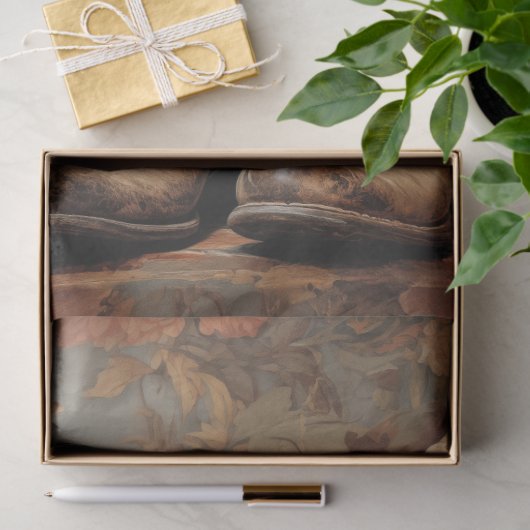  Bloemen Textuur Cowboy Boots Decoupage Tissuepapier (Geschenk)