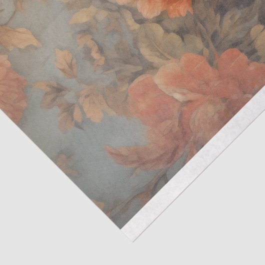 Bloemen Textuur Cowboy Boots Decoupage Tissuepapier (Detail)