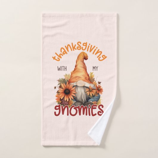 Bloemen Thanksgiving met mijn Gnomies Bad Handdoek (Handdoek)