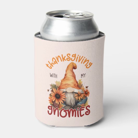 Bloemen Thanksgiving met mijn Gnomies Blikjeskoeler (Blikje Voorkant)