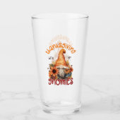 Bloemen Thanksgiving met mijn Gnomies Glas (Voorkant)