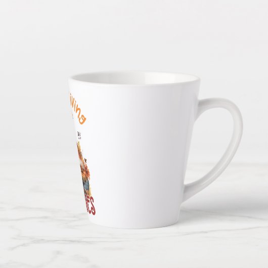 Bloemen Thanksgiving met mijn Gnomies Latte Mok (Rechts)