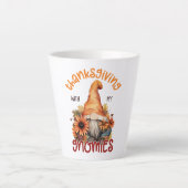 Bloemen Thanksgiving met mijn Gnomies Latte Mok (Voorkant)
