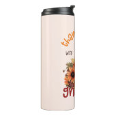 Bloemen Thanksgiving met mijn Gnomies Thermosbeker (Gedraaid links)