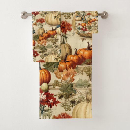 Bloemen Thanksgiving  Patroon (10) Bad Handdoek (Insitu)
