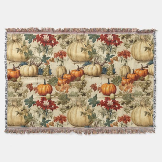 Bloemen Thanksgiving Patroon (10) Deken (Voorkant)