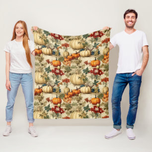 Bloemen Thanksgiving Patroon (10) Fleece Deken