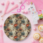 Bloemen Thanksgiving  Patroon (11) Papieren Bordje (Feest)