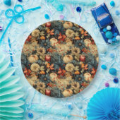 Bloemen Thanksgiving  Patroon (12) Papieren Bordje (Feest)