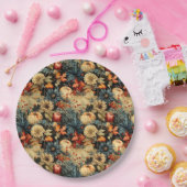 Bloemen Thanksgiving  Patroon (12) Papieren Bordje (Feest)