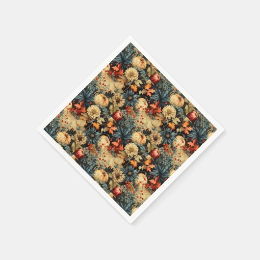 Bloemen Thanksgiving  Patroon (12) Servet (Hoek)