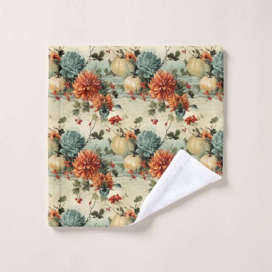Bloemen Thanksgiving  Patroon (1) Bad Handdoek (Wasdoekje)
