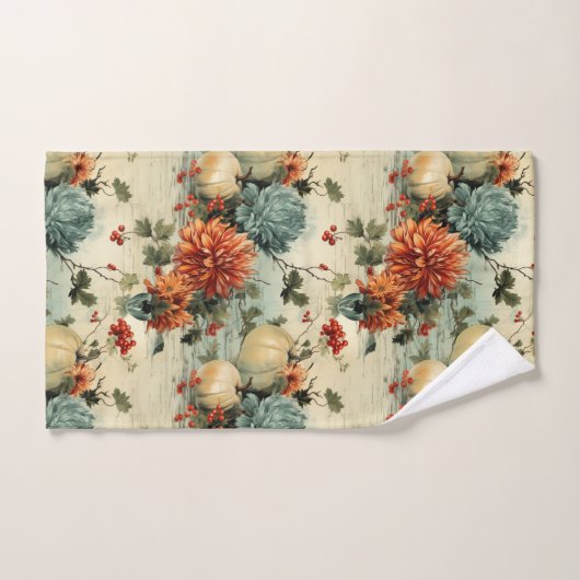 Bloemen Thanksgiving  Patroon (1) Bad Handdoek (Handdoek)