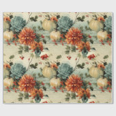 Bloemen Thanksgiving Patroon (1) Cadeaupapier (Vlak)