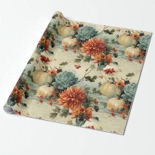 Bloemen Thanksgiving Patroon (1) Cadeaupapier