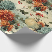 Bloemen Thanksgiving Patroon (1) Cadeaupapier (Hoek)