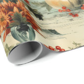 Bloemen Thanksgiving Patroon (1) Cadeaupapier (Rol Hoek)