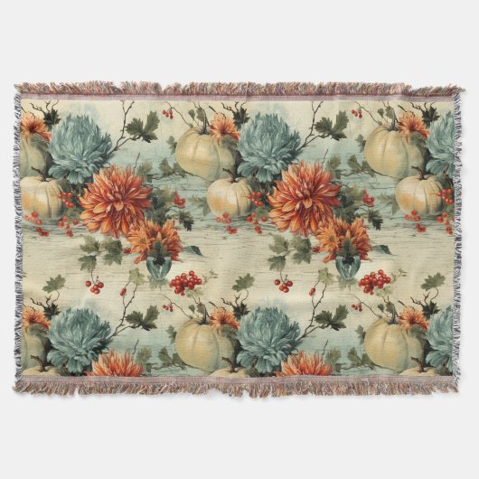 Bloemen Thanksgiving  Patroon (1) Deken (Voorkant)