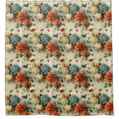 Bloemen Thanksgiving  Patroon (1) Douchegordijn (Voorkant)