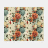 Bloemen Thanksgiving Patroon (1) Fleece Deken (Voorkant (Horizontaal))