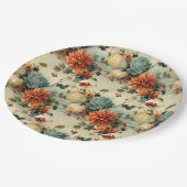 Bloemen Thanksgiving  Patroon (1) Papieren Bordje (Gekanteld)