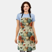 Bloemen Thanksgiving Patroon (1) Schort (Gedragen)