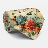 Bloemen Thanksgiving  Patroon (1) Stropdas (Opgerold)