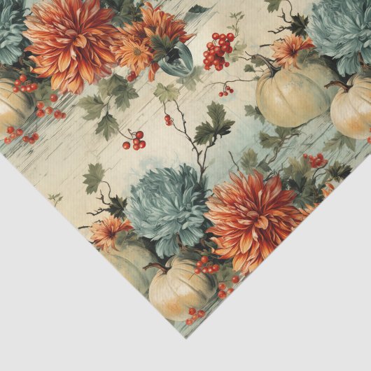 Bloemen Thanksgiving  Patroon (1) Tissuepapier (Detail)