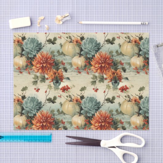 Bloemen Thanksgiving  Patroon (1) Tissuepapier (Craft)