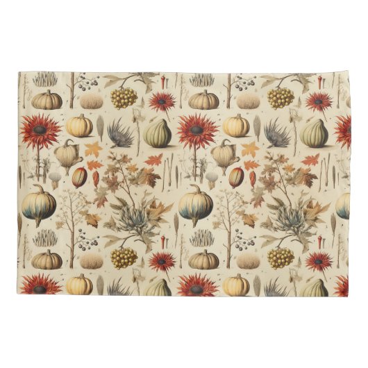 Bloemen Thanksgiving Patroon (3) Kussensloop (Achterkant-Links)