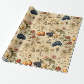 Bloemen Thanksgiving  Patroon (4) Cadeaupapier (Uitgerold)
