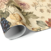 Bloemen Thanksgiving  Patroon (4) Cadeaupapier (Rol Hoek)