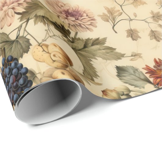 Bloemen Thanksgiving  Patroon (4) Cadeaupapier (Rol Hoek)