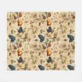 Bloemen Thanksgiving Patroon (4) Fleece Deken (Voorkant (Horizontaal))