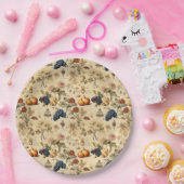 Bloemen Thanksgiving  Patroon (4) Papieren Bordje (Feest)