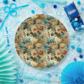 Bloemen Thanksgiving  Patroon (5) Papieren Bordje (Feest)