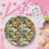 Bloemen Thanksgiving  Patroon (5) Papieren Bordje (Feest)