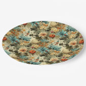 Bloemen Thanksgiving  Patroon (5) Papieren Bordje (Gekanteld)