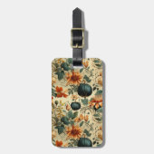 Bloemen Thanksgiving Patroon (6) Bagagelabel (Voorkant verticaal)