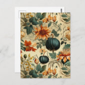 Bloemen Thanksgiving  Patroon (6) Briefkaart (Voorkant / Achterkant)