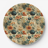 Bloemen Thanksgiving  Patroon (6) Papieren Bordje (Voorkant)