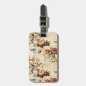 Bloemen Thanksgiving Patroon (7) Bagagelabel (Voorkant verticaal)