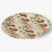 Bloemen Thanksgiving  Patroon (7) Papieren Bordje (Gekanteld)